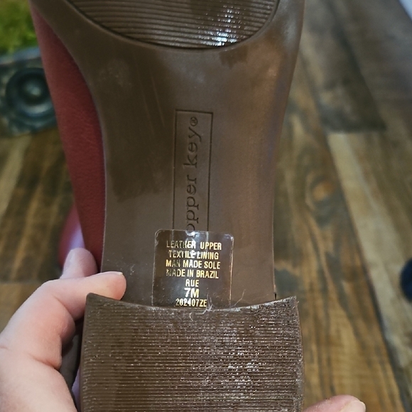 Copper Key Women's Crimson Red Leather Ankle Booties‎ (Made In Brazil) Size 7 - Picture 8 of 12